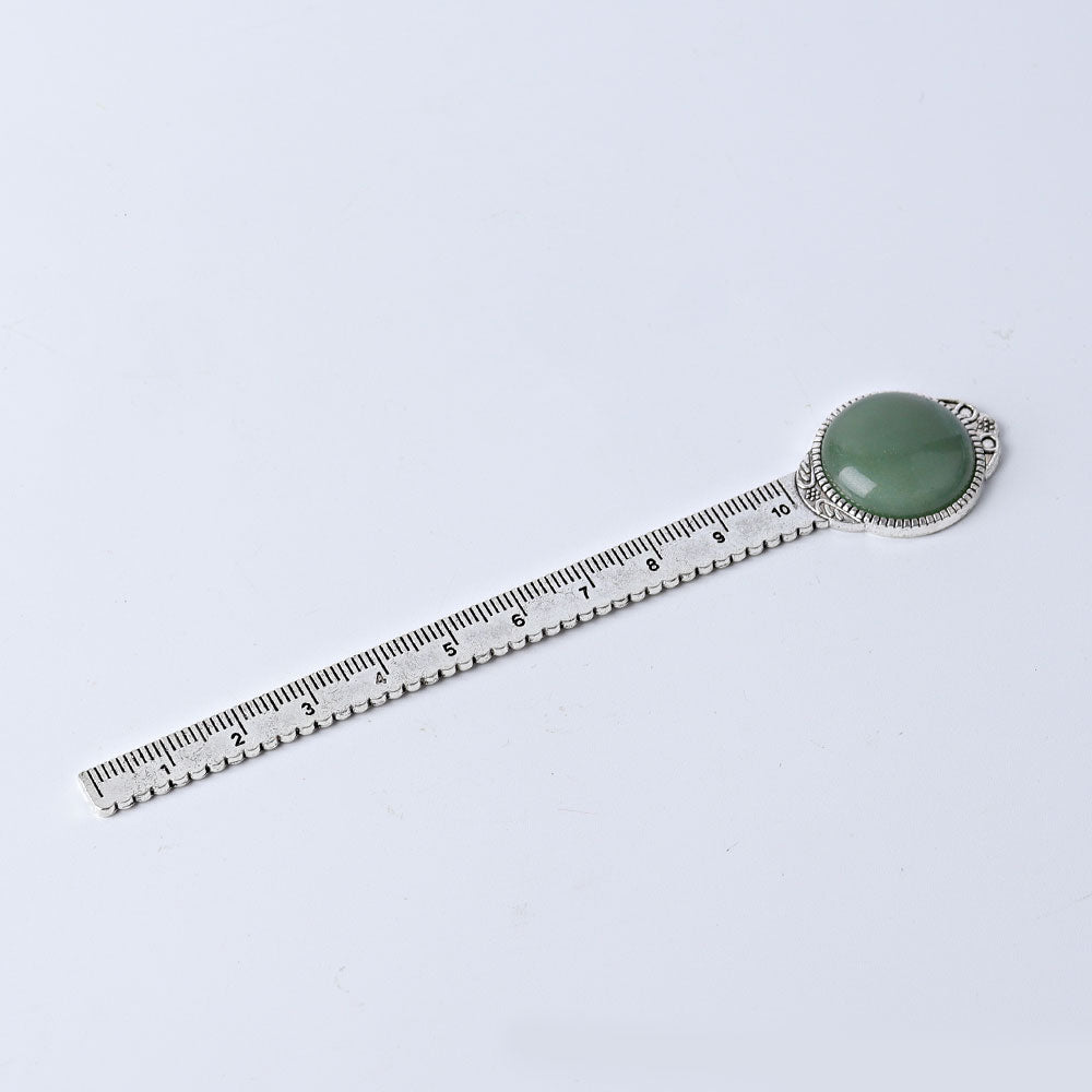 5-inch Steel Ruler with Crystal Healing Decoration