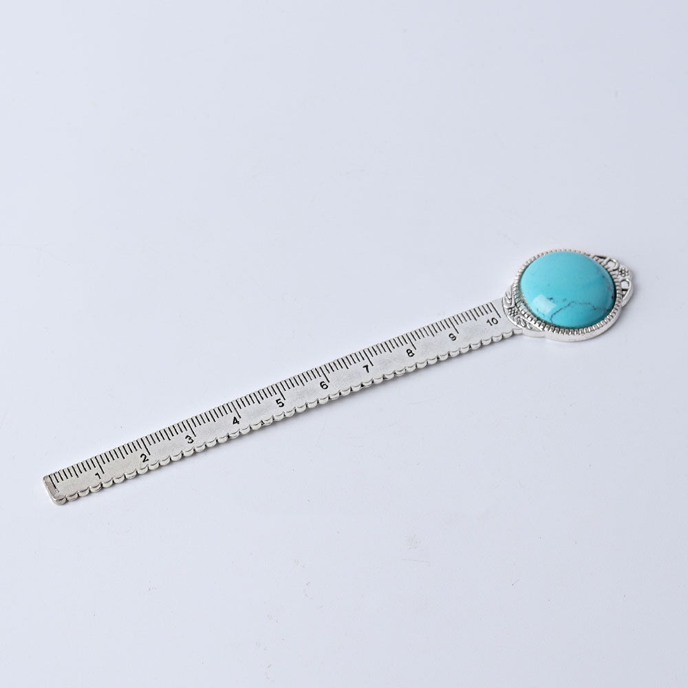 5-inch Steel Ruler with Crystal Healing Decoration