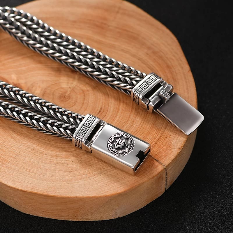 18cm Om Mani Padme Hum Copper Braid Bracelet for Peace