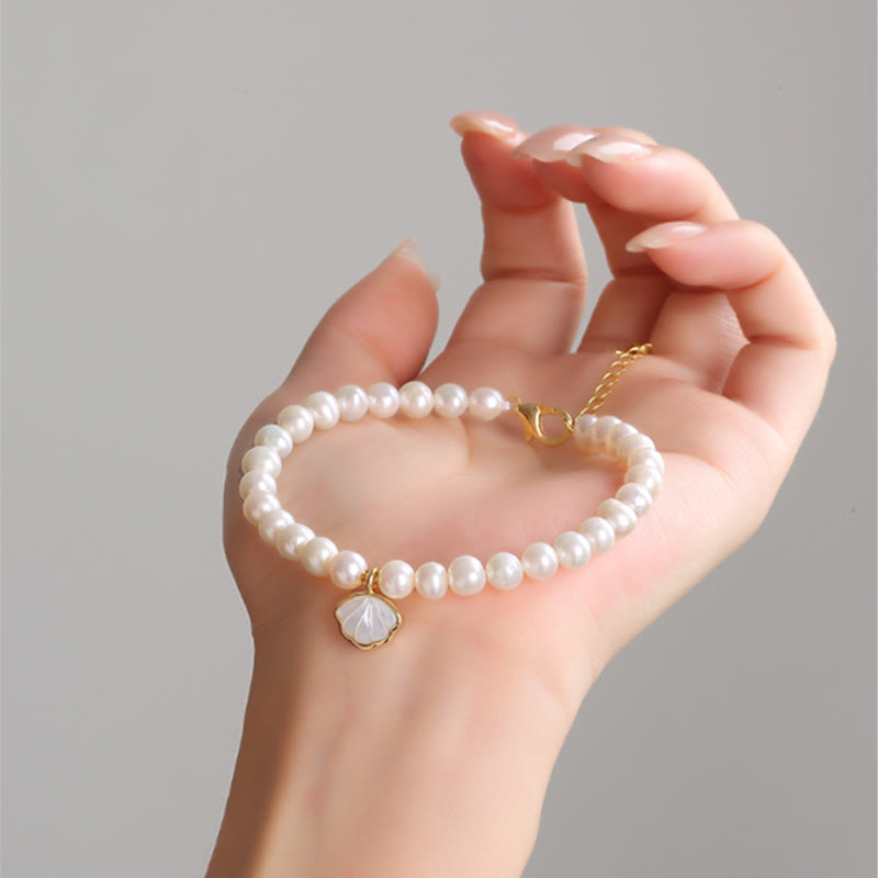 14K Gold Plated Pearl Bracelet | Healing Wisdom & Optimism