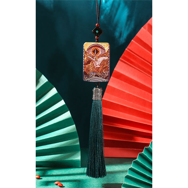 Vintage Ebony Wood Car Hanging Charm | Balance & Calm