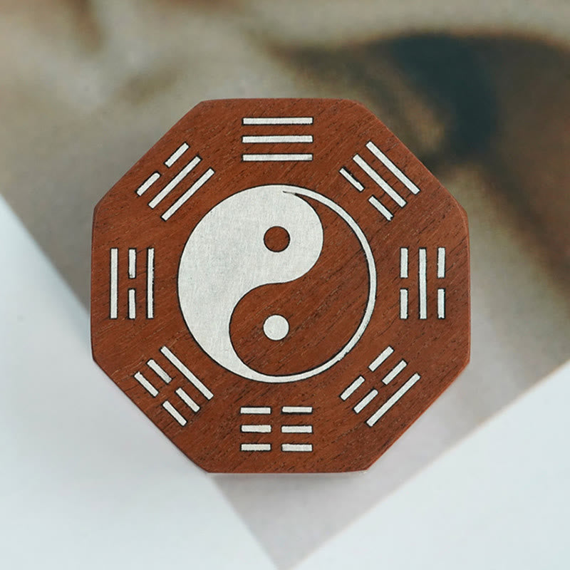 Small Leaf Red Sandalwood Yin Yang Protection Bracelet