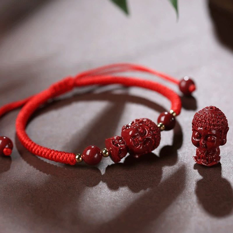Chinese Zodiac Cinnabar Amulet Blessing String Bracelet
