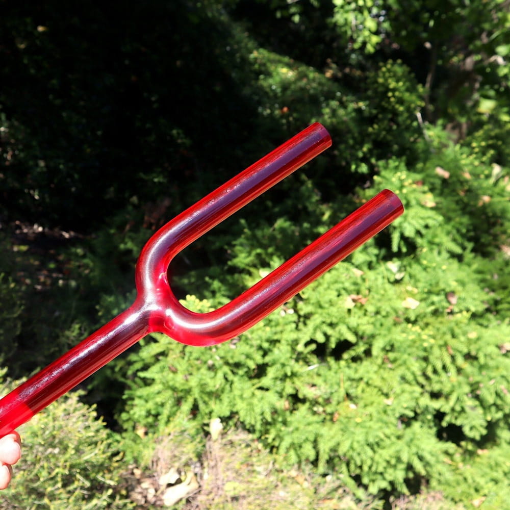 Red metallic 528Hz Crystal Large Giant Tuning Fork for Sound Healing and Chakra Therapy