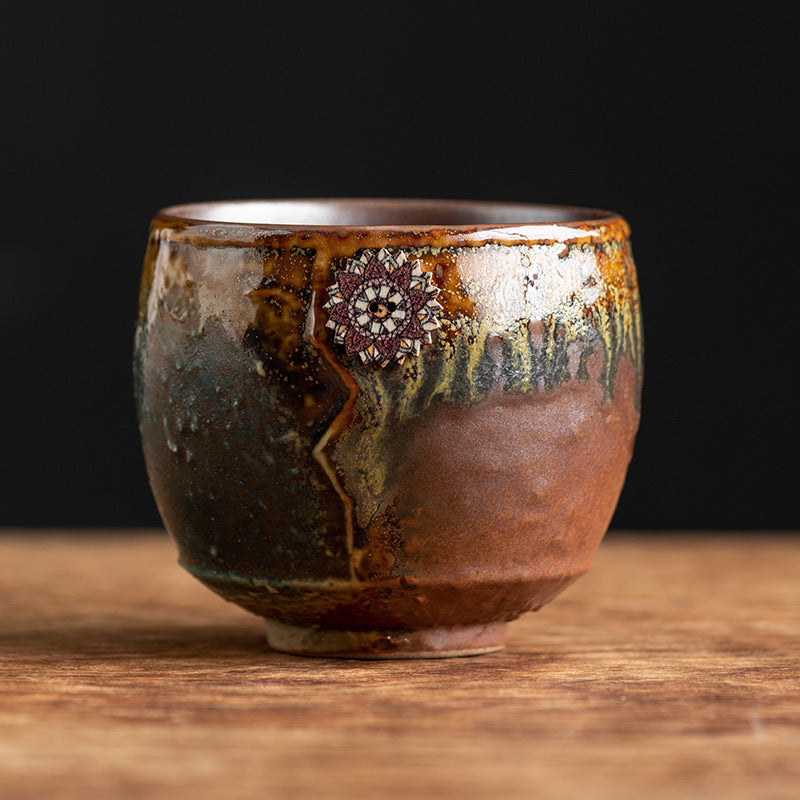 250ml Sunflower Kiln Change Ceramic Zen Coffee Mug