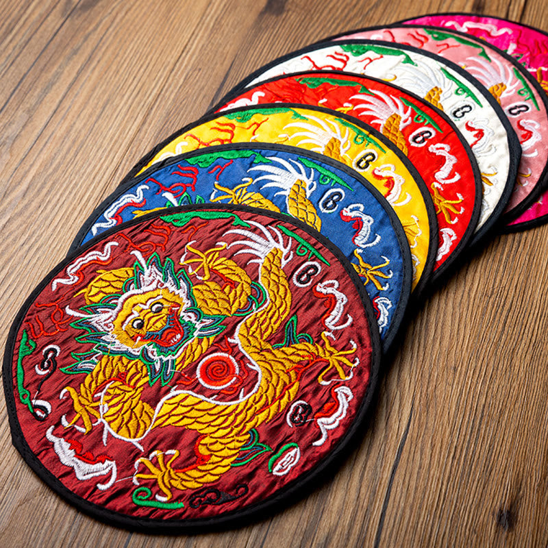 Dragon Embroidery Tea Mat | Spiritual Home Accents 19cm