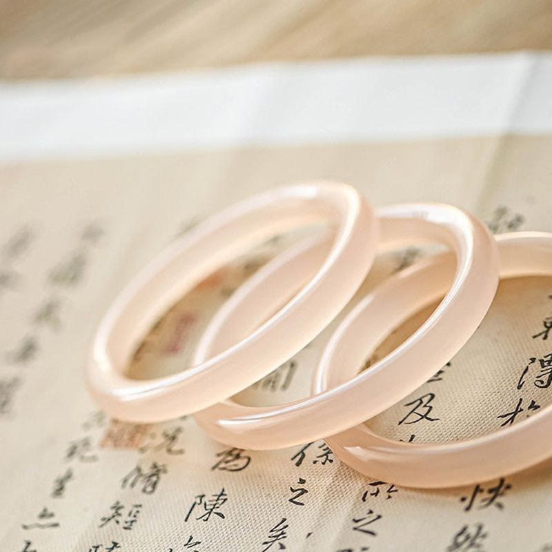 52mm Pink Jade Self-Love Bracelet for Harmony & Peace