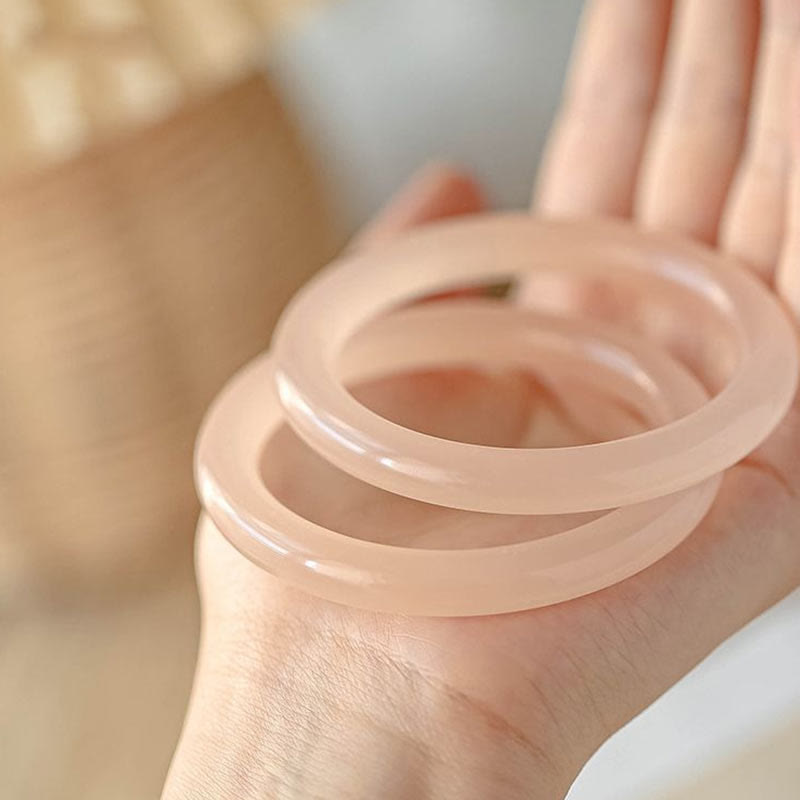 52mm Pink Jade Self-Love Bracelet for Harmony & Peace