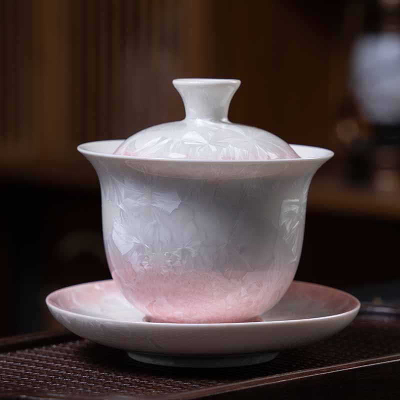Traditional Ceramic Sancai Gaiwan Tea Cup 180ml for Meditation