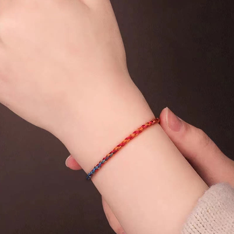 Handcrafted Colorful Rope Red String Bracelet for Luck & Protection