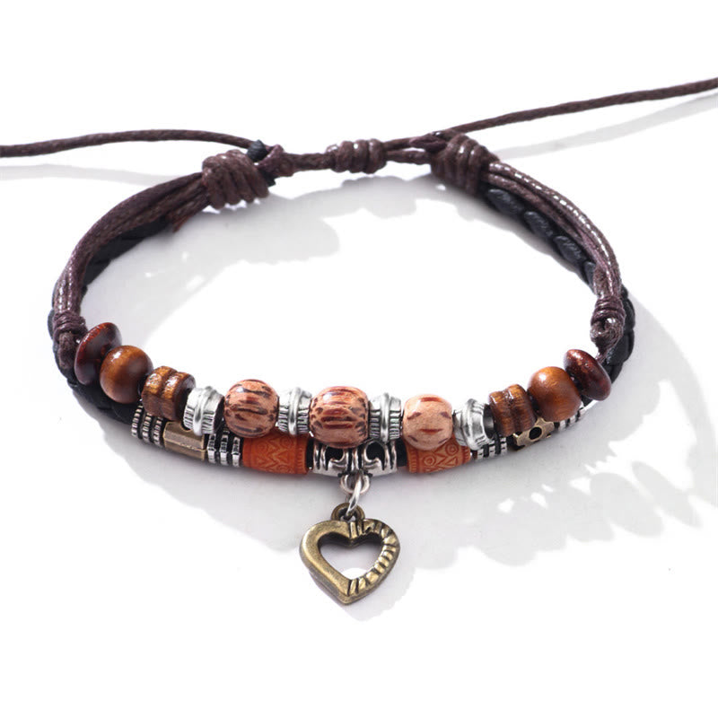 Copper Love Heart Bead Healing Necklace & Bracelet Set