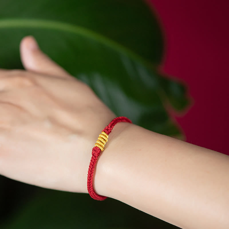 Red String Protection Bracelet with King Kong Knot for Luck