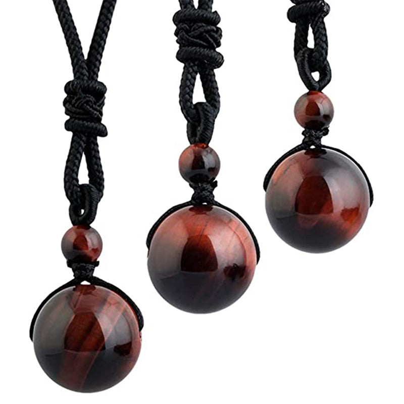 16mm Tiger Eye Protection Necklace for Courage and Balance