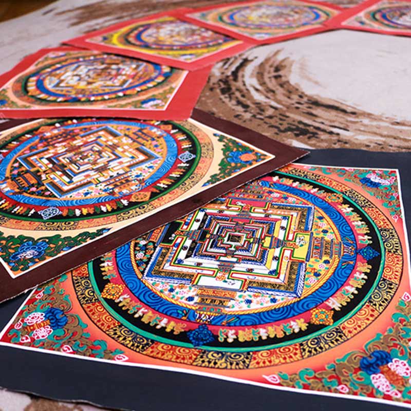 32cm Tibetan Mandala Tapestry | Handmade Spiritual Art