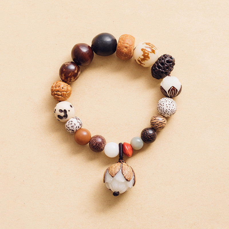 Bodhi Seed Lotus Wisdom Peace Bracelet for Spiritual Growth