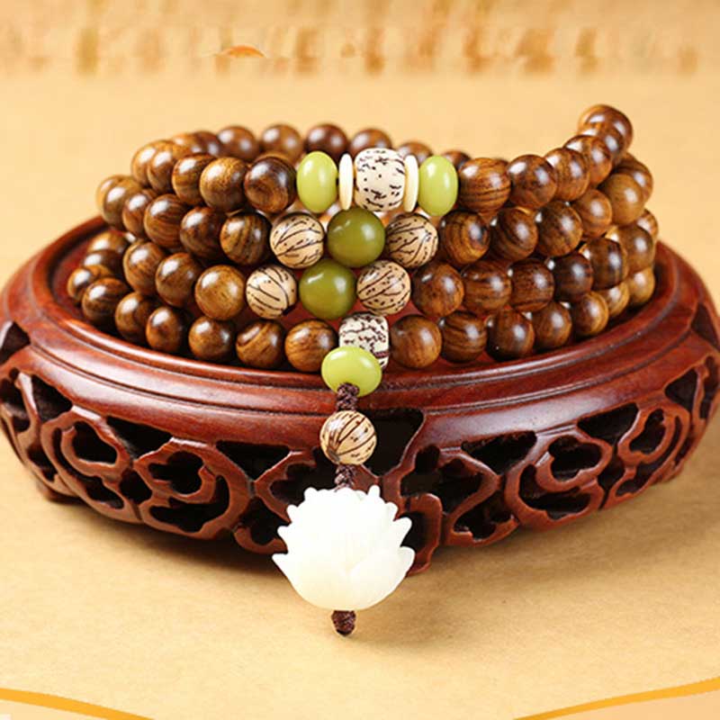6mm Rosewood Lotus Bracelet for Protection & Calm