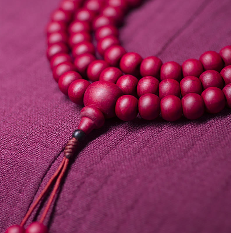 8mm Abelia Biflora Wood 108 Bead Protection Mala Bracelet