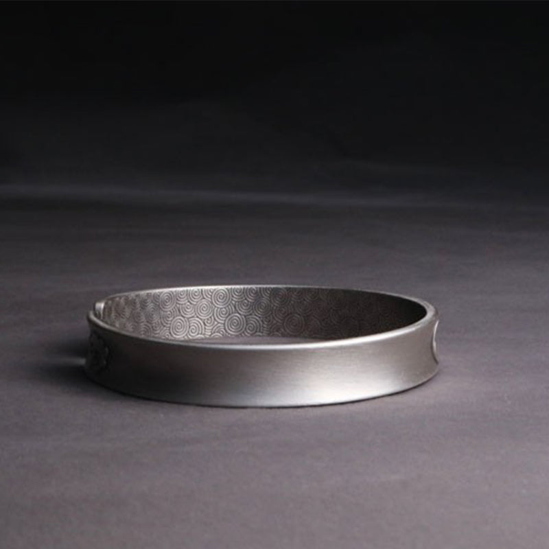 999 Sterling Silver Yin Yang Auspicious Clouds Bracelet