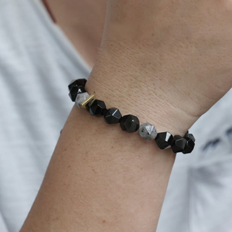 10mm Black Obsidian Purification Bracelet for Positivity