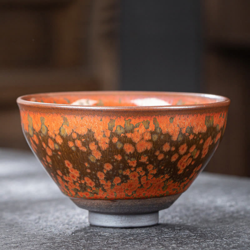 Chinese Ceramic Tea Cup 330ml Jian Zhan Kiln Change Cup