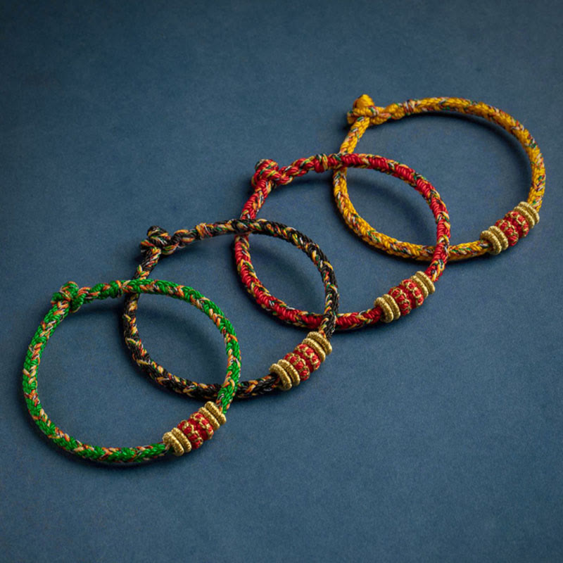 Handmade Chinese Zodiac Red String Bracelet for Luck & Strength