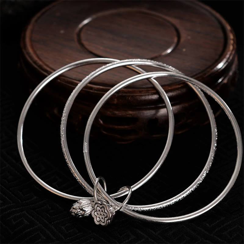 58mm White Copper Lotus Pod Bracelet for New Beginnings