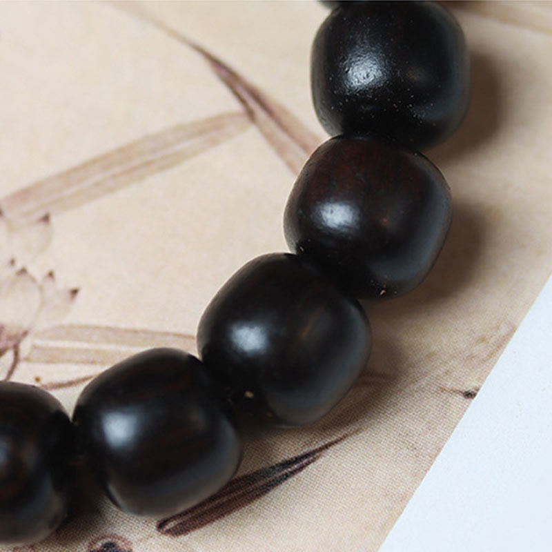 Ebony Wood Auspicious Clouds Calm Bracelet 14-16cm