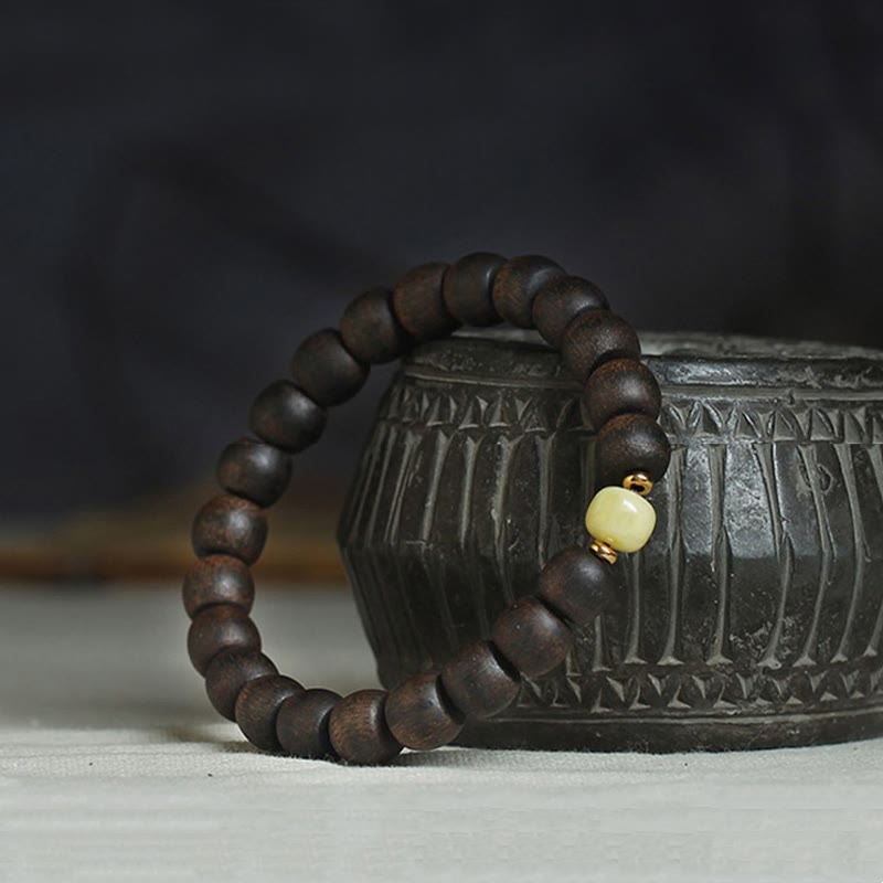 Rare Brunei Agarwood Amber Bracelet for Balance & Calm
