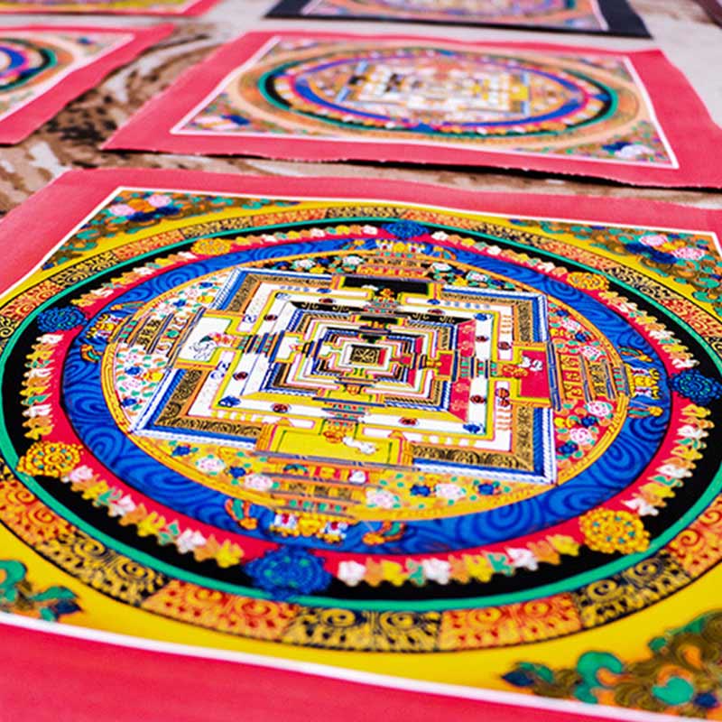 32cm Tibetan Mandala Tapestry | Handmade Spiritual Art