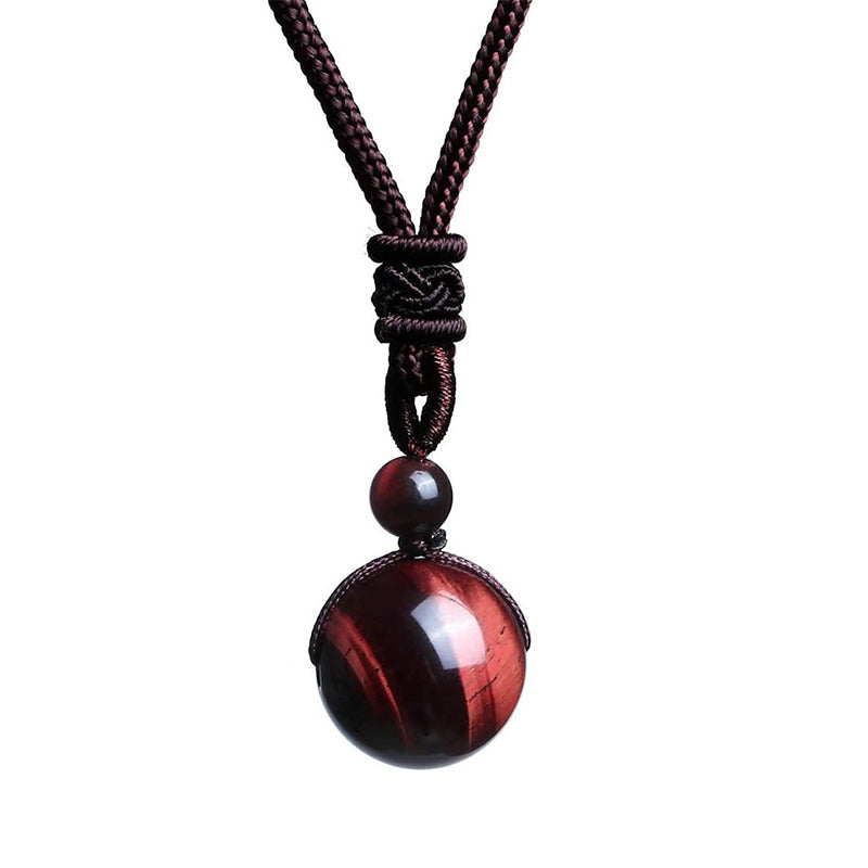 16mm Tiger Eye Protection Necklace for Courage and Balance