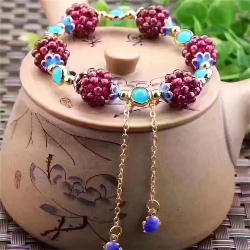 3mm Garnet & Amethyst Calm Bracelet for Women’s Healing