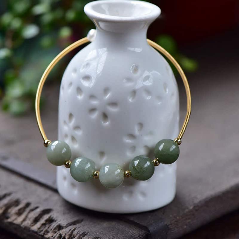Adjustable Jade Abundance Luck Bracelet for Prosperity