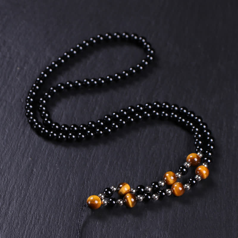 Black Obsidian Yin Yang Necklace | Purification & Balance