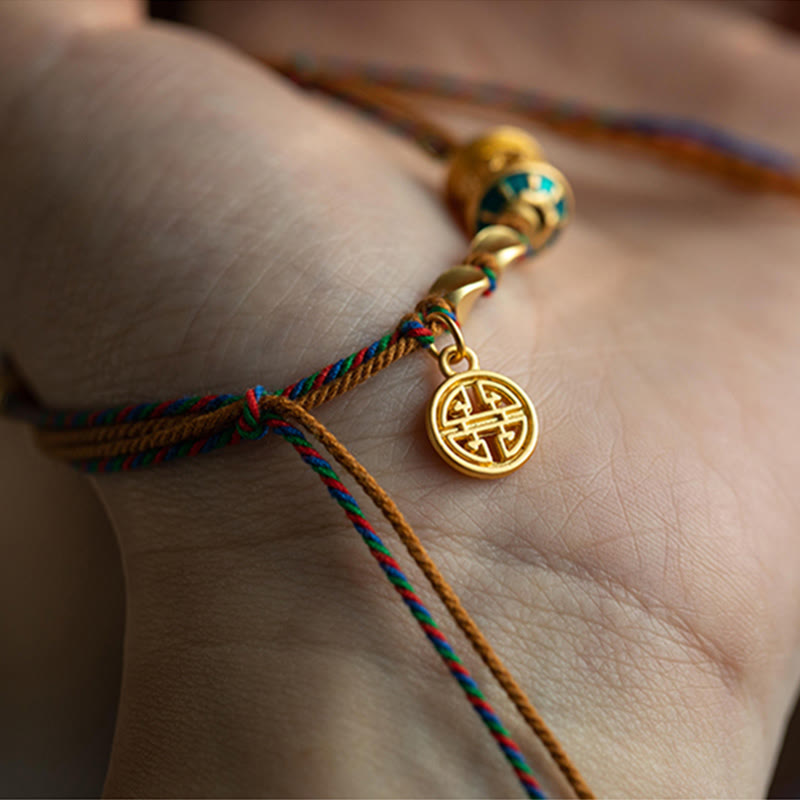 Om Mani Padme Hum Red String Bracelet for Protection & Strength