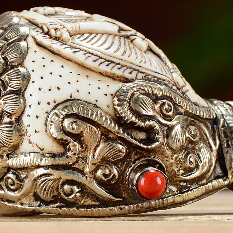 Handmade Tibetan Shankha Conch Shell Decoration for Wealth