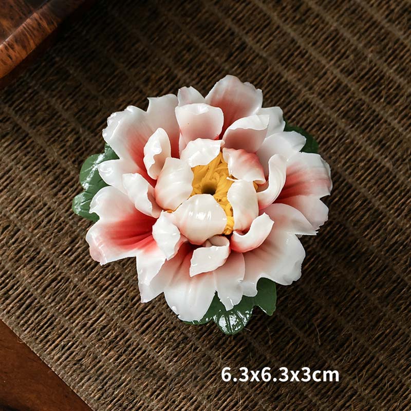 Tibetan Lotus Blessing Ceramic Stick Incense Holder