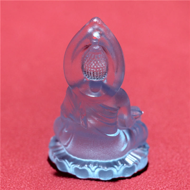 Liuli Crystal Buddha Necklace | Medicine Buddha Amulet | Healing