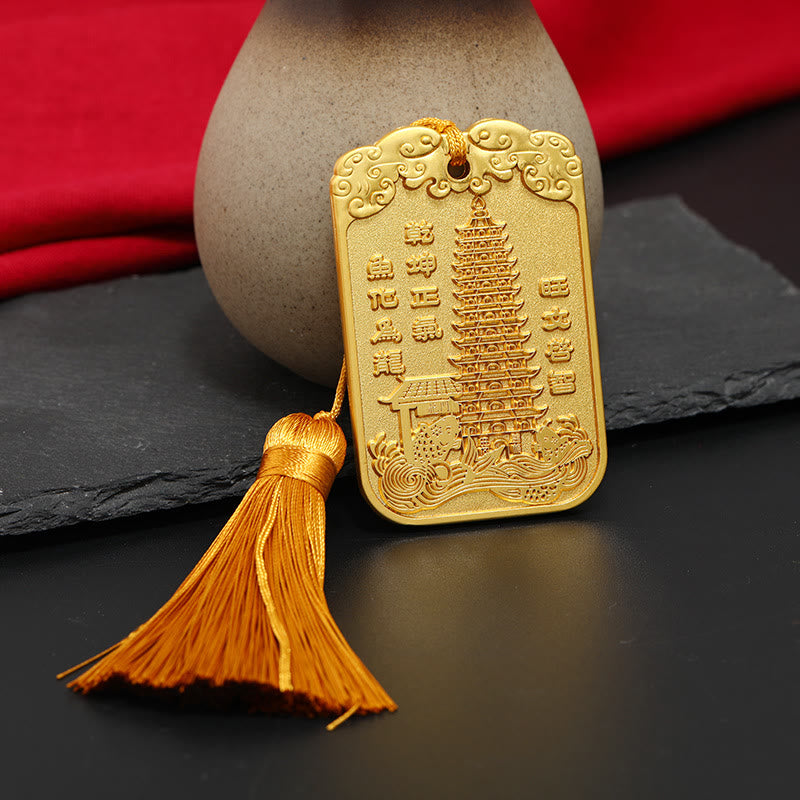 Feng Shui Car Hanging Charm with Auspicious Star & Koi Fish
