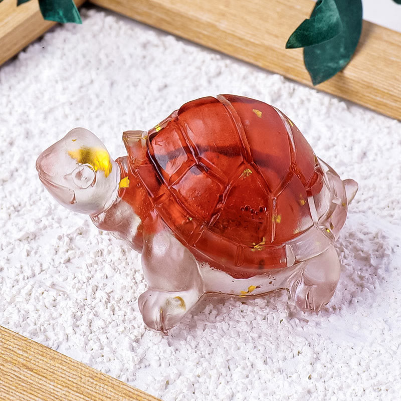 5cm Citrine Stone Mini Turtle Figurine for Prosperity