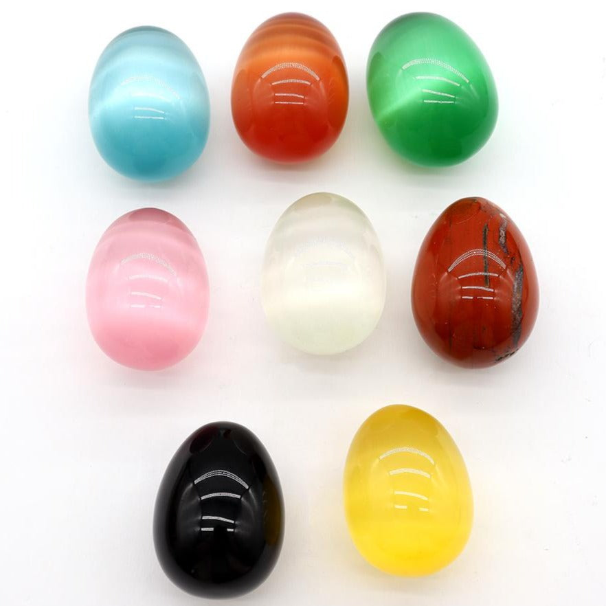 5cm Polished Crystal Egg Palm Stone for Meditation