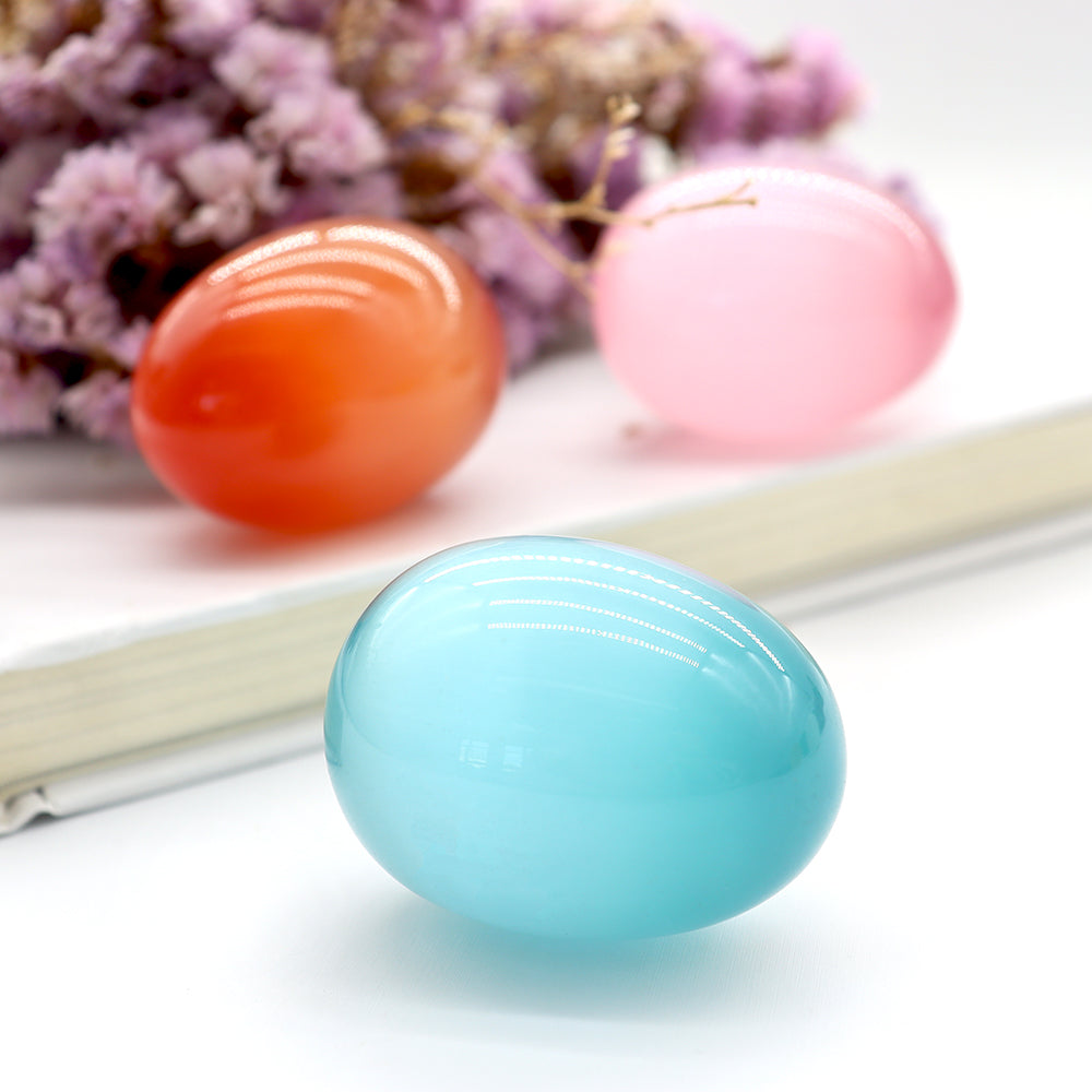 5cm Polished Crystal Egg Palm Stone for Meditation