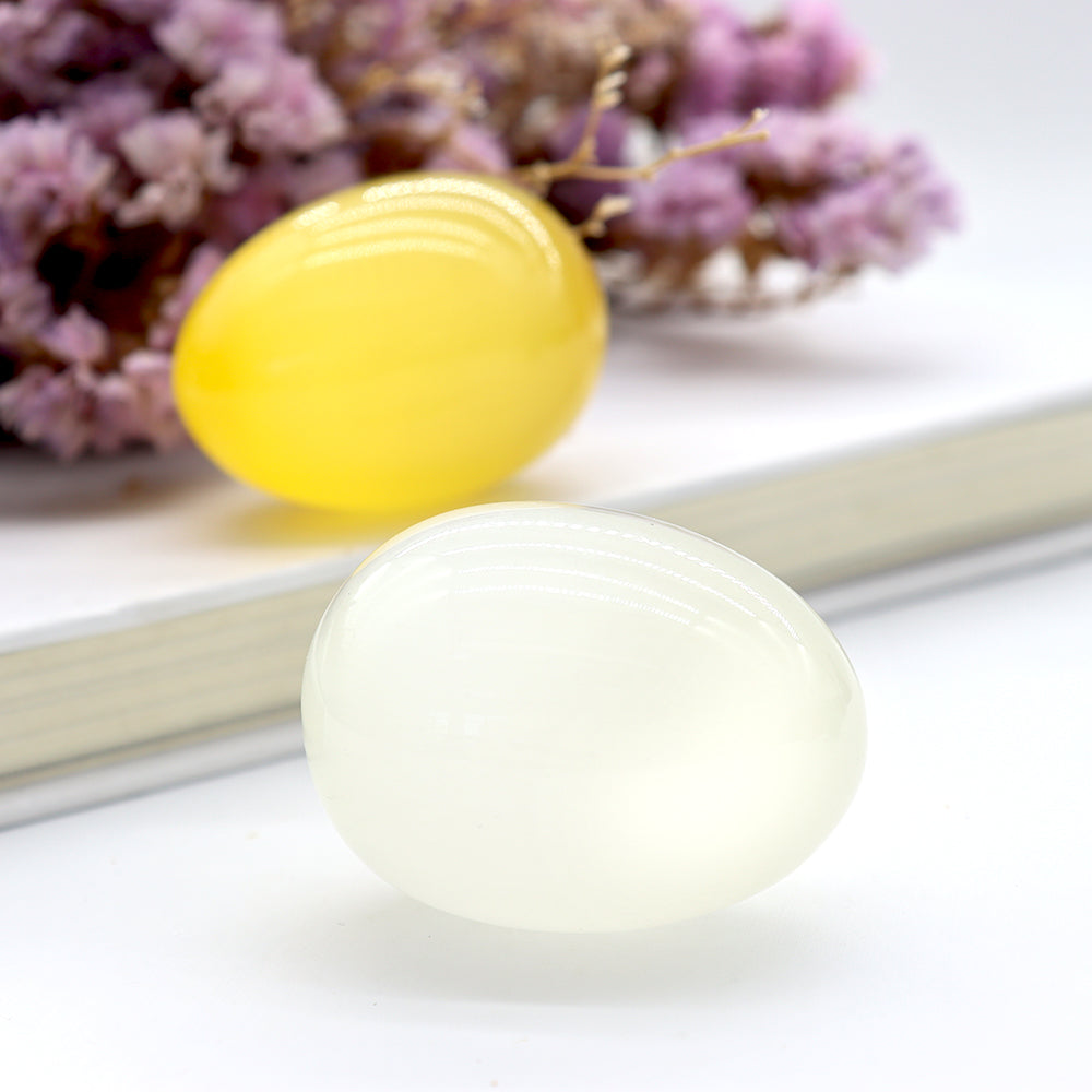 5cm Polished Crystal Egg Palm Stone for Meditation
