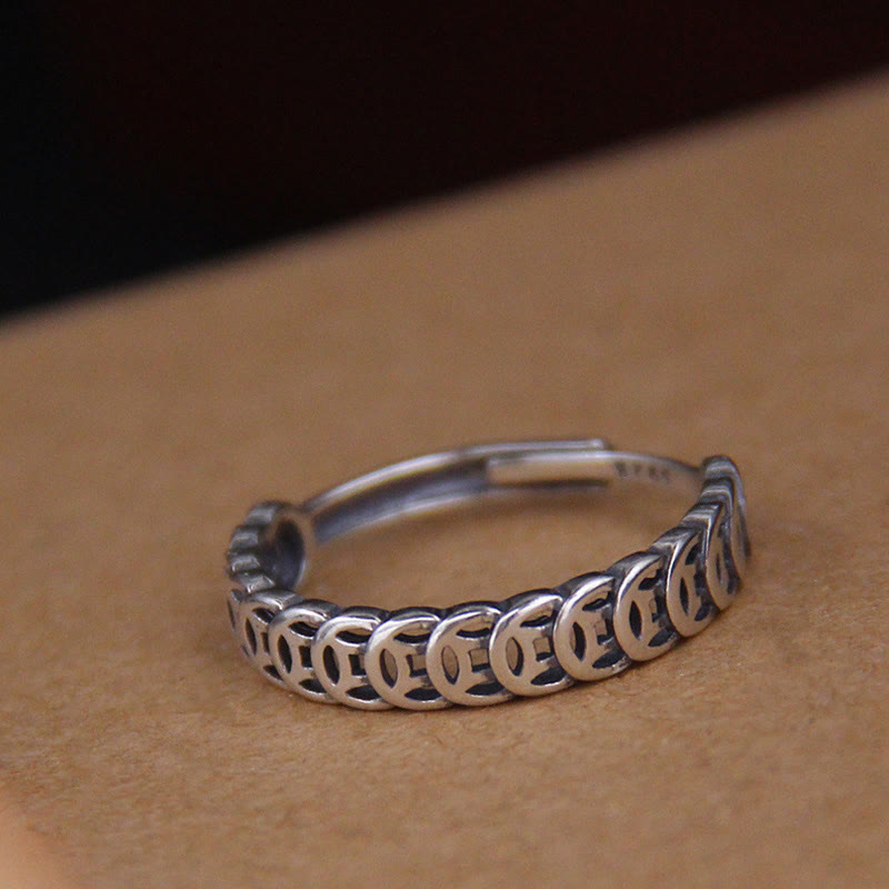 Vintage Copper Coin Luck Ring | Adjustable Spiritual Jewelry