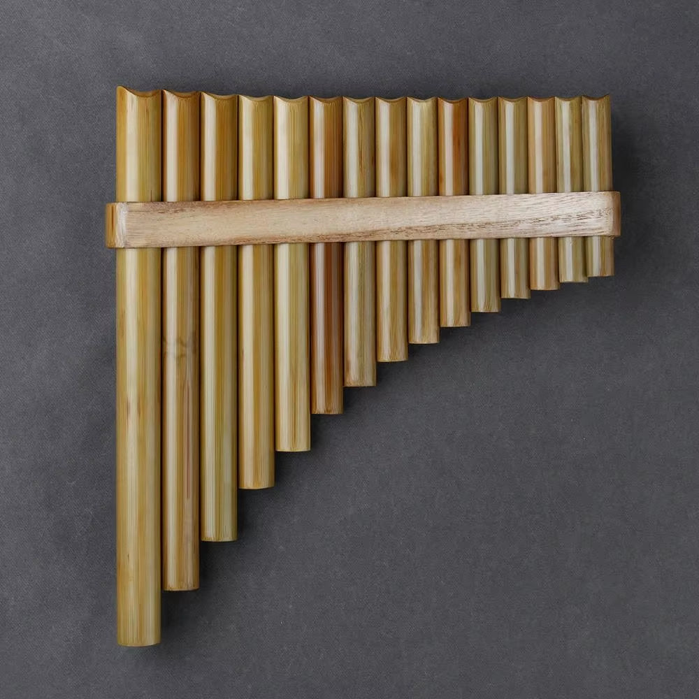 Chinese Traditional Musical Instrument, Natural Bamboo Flute, High Quality, 15 Pipes, G Key, Woodwind