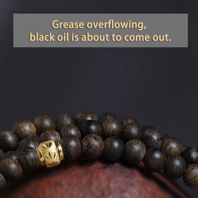 5mm Agarwood Wood Mala Bracelet for Balance and Protection