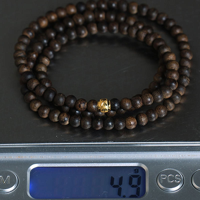 5mm Agarwood Wood Mala Bracelet for Balance and Protection
