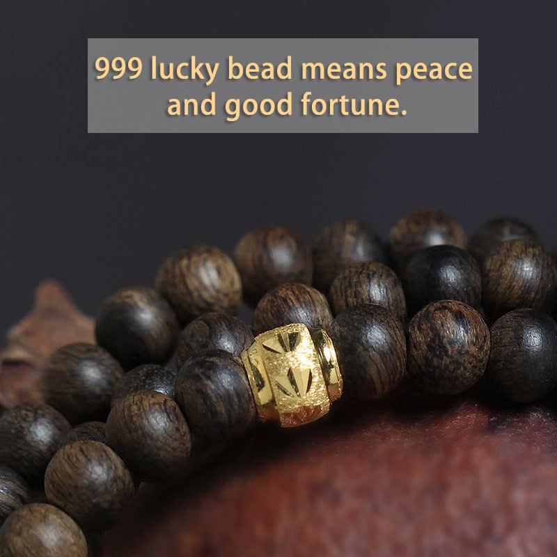 5mm Agarwood Wood Mala Bracelet for Balance and Protection