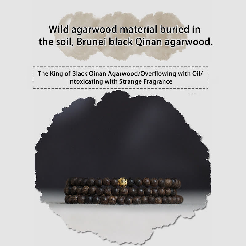 5mm Agarwood Wood Mala Bracelet for Balance and Protection