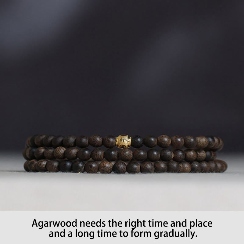 5mm Agarwood Wood Mala Bracelet for Balance and Protection