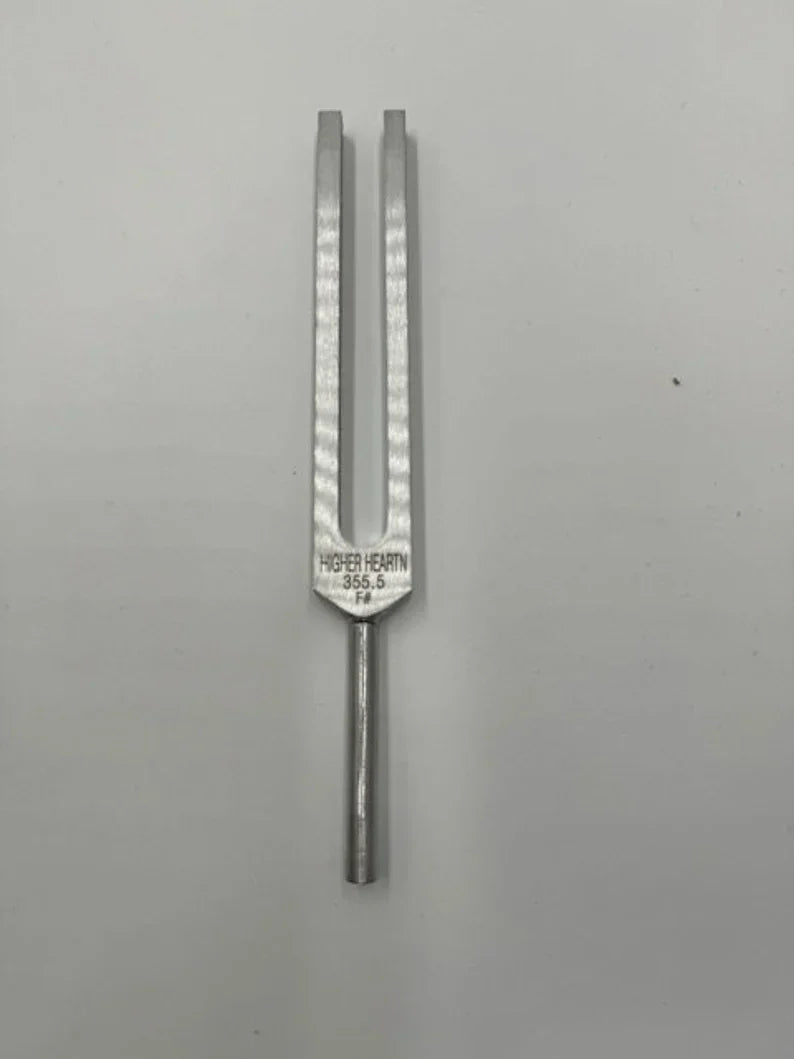 Metal tuning fork with two parallel prongs from 5pc Sharp Harmonic Tuning Fork Set